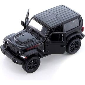 Wrangler Rubicon Inspired Replica 4x4 Hard Top Overlander Diecast Model Toy Car in Black