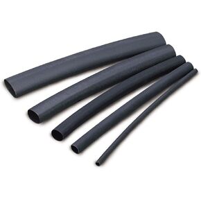 Ancor 305106 Marine Grade Electrical Adhesive Lined Heat Shrink Tubing (1/2-Inch Diameter, 6-Inches Long, Black, 5-Pack)