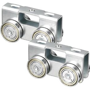 uxcell 4 Wheel Trolley Assembly, Silent Load Trolley Assembly for 1-5/8" Wide and All 1-5/8" or Taller Strut Channel, 2 Pairs