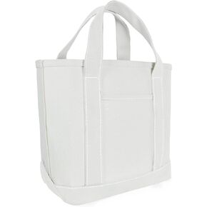 DALIX 14" Mini Small Cotton Canvas Party Favor Wedding Gift Tote Bag (Purple, Pink, Black, Red, Blue, Green, White)