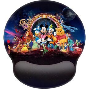 Black Ergonomic Mouse Pad with Wrist Support,Non-Slip Rubber Base Mouse Pad for Laptop, Anime Mouse Pad, Pain Relief Mouse Pads for Desk for Office Home,Gaming Mousepad Desk Accessories