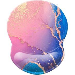 Mouse Pad with Wrist Support, Non Slip Mousepad Wrist Rest for Office, Computer, Laptop & Mac-Comfortable & Lightweight Ergonomic Support Mouse Mat(Succulents -Wrist)