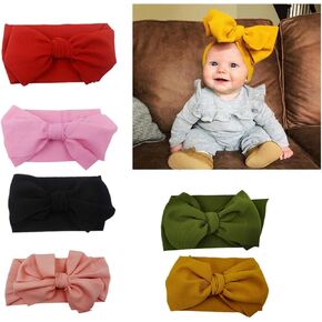 6 قطع من عصابات الرأس الصلبة القابلة للتمدد مع أغطية الرأس ذات عقدة كبيرة وإكسسوارات الشعر للأطفال ذات غطاء الرأس الناعم in Kuwait