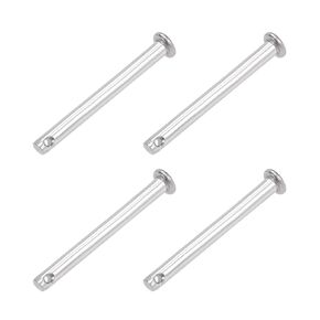 uxcell Single Hole Clevis Pins - 8mm X 25mm Flat Head 304 Stainless Steel Link Hinge Pin 4Pcs