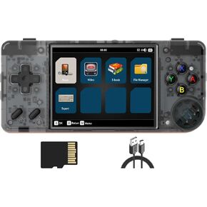 RG28XX Handheld Game Console Retro 2.83-inch Screen Video Game Player 64G TF Card Preinstalled 5000+ Games 3100mAh Battery(Gray)