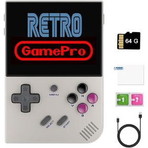 RG35XX Plus Retro Handheld Game Console , Support HDMI TV Output 5G WiFi Bluetooth 4.2 , 3.5 Inch IPS Screen Linux System Built-in 64G TF Card 5515 Games (White)