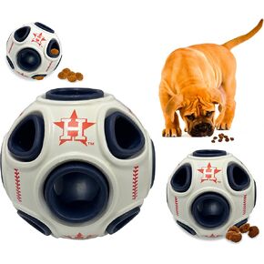 Pets First MLB Atlanta Braves Baseball Treat Dispensing Toy for Dogs and Cats, Rubber Ball Dog Toy, Interactive Fun Dog Treat Toy, Natural Rubber Dog Feeding Toy in Kuwait
