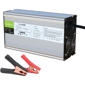 29.2V 20A LiFePO4 Battery Charger with LED Indicator Light, Safety Protection Function, Suitable for 8S 24V 25.6V LiFePO4 Battery Pack