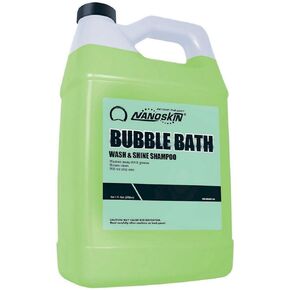 Nanoskin BUBBLE BATH Foaming Car Wash Shampoo 16 Oz. - Works with Foam Cannon, Foam Gun, Bucket Washes, Car Soap for Pressure Washer | For Car, Truck, Motorcycle, RV & More | Green Apple Scented