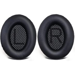 Replacement Ear Pads for Bose QuietComfort 35 35 II 15 25(qc 35 25 15/QC35 ii), Headphone Ear Covers, High Density Memory Cotton, Soft Leather, Adaptive Noise Isolation Headphones Pads Cushions