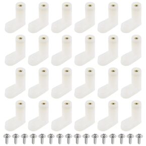 Kyuionty 60 Pcs L Shape Type PCB Board Mounting Feet, Insulated PCB Spacer Circuit Board Plastic Mounting Feet Hardware for Arcade Gaming Board Console Motherboard
