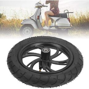 12in Wheel Tire, Electric Scooter Tire with Wheel Hub Rubber Tyre Replacement 12 1/2X2 1/4