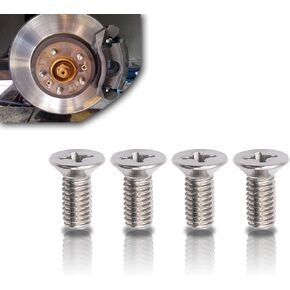 Yonput 4 Pieces Braking Disc Rotor Screws, Front Rear Stainless Braking Set Screws Kit, Suitable for Honda Hyundai and Kia Models Best Alternative to Mazda (Silver)