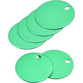MECCANIXITY Aluminum Round Stamping Blank DIY Label Tags 25mm/1inch Black for Craft, Pendant Decoration, Pack of 10