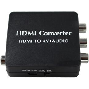 HDMI to AV and Audio Converter Support SPDIF Coaxial Audio NTSC PAL Composite Video HDMI to 3RCA Adapter for TV/PC/PS3/Blue-ray DVD 1080p