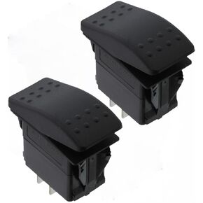 2X Carling Technologies Contura Rocker Switches V1D1S00B-AZC00-000 | SPST ON-None-Off 20A 12V | Sealed Non-Illuminated