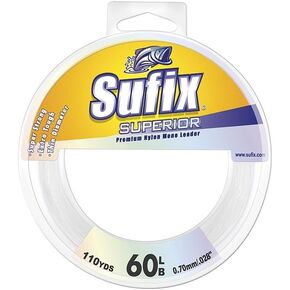 Sufix Superior Leader 110-Yards Leader Wheel Fishing Line (Clear, 150-Pound)