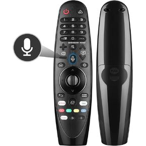 جهاز تحكم عن بعد بإضاءة خلفية وسحر لتلفزيون LG الذكي، جهاز تحكم عن بعد سحري بديل مع وظيفة الصوت والمؤشر، جهاز تحكم LG عالمي لنماذج LG UHD OLED QNED NanoCell 4K 8K، Google/Alexa