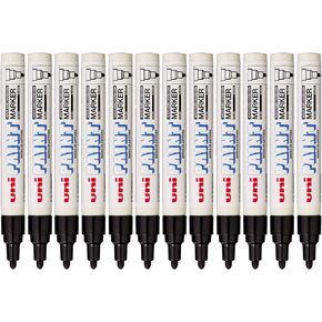 Uniball PX20-N Paint Marker Oil Paint Marker Medium Bullet Tip Pigmentation Ink Black Pack of 12