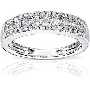 Kobelli Diamond Wedding Band 1/2 carat (ctw) in 14K White Gold