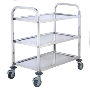 Stainless Steel 3-Level Trolley - 30" x 16" x 32"