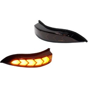 Clear Lens Switchback Dual Color White/AMber Dynamic LED Side Mirror Blinker W/Turn Signal Welcome Light Assembly Kit Compatible with Toyota Corolla iM Prius C Avalon