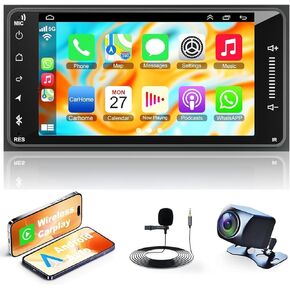 Car Stereo Radio for Toyota 4Runner 2003-2009, for Tundra 2003-2006, for Sequoia 2003-2007,Support Carplay& Android Auto, Bluetooth&Voice Control, Back-up Camera& Steering Wheel Control,GPS,FM Radio