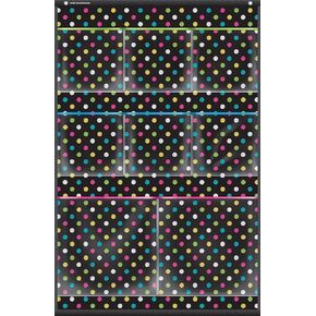 Teacher Created Resources 20782 Chalkboard Brights 8 Pocket Small Storage Pocket Chart (15" x 23")