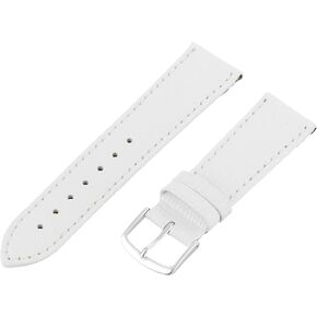 Hadley-Roma 20mm 'Women's' Leather Watch Strap, Color:White (Model: LSL725RT 200)