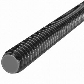 Lamons Medium-Strength Threaded Rod, Grade B7 Black-Oxide Steel, 5/8"-11 Thread Size, 6" Long (Qty 3Each)