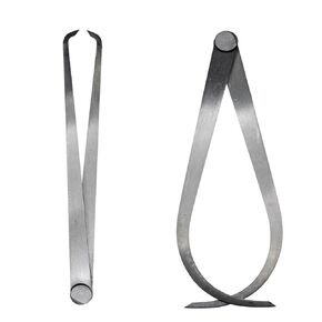 Adyoney Pair of 12" Stainless Steel Inside Outside Caliper Tools - Bent-Leg and Straight-Leg Design for Accurate Measurements of Pottery, Clay, Ceramic Sculpture, and More