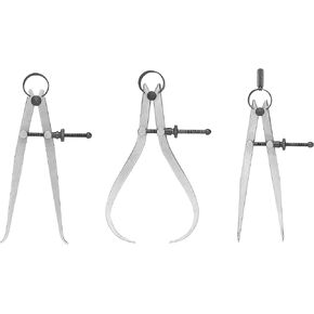 General Tools 45024 3Piece Divider & Caliper Set