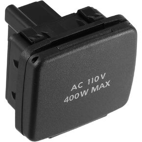 Hihaha No.FL3Z-19N236-A/Power Outlet Plug for Ford F-150 2015 2016 / Center Console Rear / 110V 400W AC Outlet Socket/Durable Plastic / 1Pcs Black