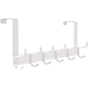 NPFVKSA Door Coat Hanger, Over The Door Hanger-6 Double Hooks, Over Door Coat Hooks, Door Clothes Hanger Suitable for Clothes, Hats, Keys, Towel, Over The Door Hooks