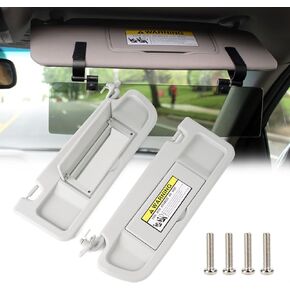 Boeeda Dark Gray Sun Visor Compatible with Honda Civic 2006 2007 2008 2009 2010 2011 Left Driver and Right Passenger Side Replaces#83280-SNA-A01ZA,83230-SNA-A01ZA