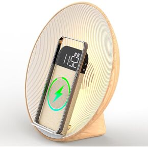 ساعة منبه شروق الشمس من كولسور، مكبر صوت بلوتوث، شحن لاسلكي، ضوضاء بيضاء، مصباح بجانب السرير، غرفة النوم، مساعد الغفوة والنوم، مثالية للهدايا in Kuwait