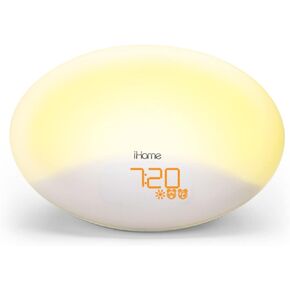 جهاز صوت iHome Zenergy مع منبه شروق الشمس، ومكبر صوت بلوتوث مدمج وإضاءة ليلية، وديكور غرفة النوم مصمم لتخفيف القلق وتخفيف التوتر in Kuwait