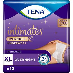 ملابس داخلية تينا إنتيمايتس الليلية، مقاس XL، 12 قطعة - 4 عبوات في كل علبة. in Kuwait