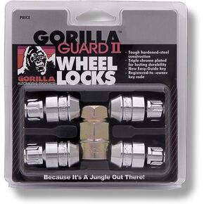 Gorilla Automotive 61641N Chrome Acorn Gorilla Guard II Wheel Locks - Set of 4 (14mm x 1.50 Thread Size)