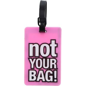 Not Your Bag Luggage Tag Suitcase ID Holder - Black