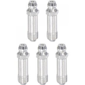 uxcell Steel Straight Grease Fitting M6 x 1mm Thread Hydraulic Grease Fitting Accessories, 5Pcs