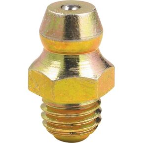 LUMAX LX-3007 Gold/Silver ¼"-28 Taper Thread (SAE-LT) Straight 0.54" Long Grease Fitting, (Pack of 100). Fully Hardened for Extra Durability and to Protect Them from wear Due to Constant use.