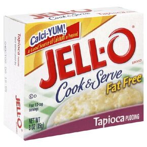 Jell-o Cook & Serve Pudding Fat Free Tapioca 3 Oz - 12 Packs