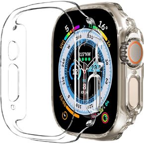 Smiling 2 Pack Case Compatible with Apple Watch Ultra 2 49mm/Ultra 49mm, Hard PC Bumper Case Shockproof All-Around Edge Protective Cover Frame [NO Screen Protector - Clear in Kuwait