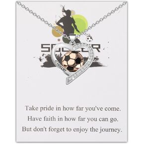 FUSTMW Soccer Ball Necklace for Women Soccer Charm Bracelet for Girls Soccer Gifts for Soccer Players, Fans, Lovers, Coach, Team