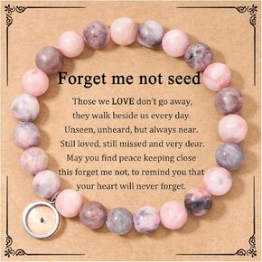 KOXMOON Sympathy Gifts for Loss of Loved One, Miscarriage Gifts for Mothers, Forget Me Not Baby Loss Memorial Bracelet Grief Bereavement Sympathy Memorial Gifts for Loss of Mother Mom Father Dad in Kuwait