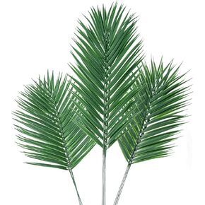 12 قطعة من أوراق النخيل الاصطناعية من Gloreyan، سعف النخيل الصناعية بأحجام متنوعة لمحاكاة النباتات الاستوائية وأوراق السفاري مع سيقان لحفلات هاواي لواو وحفلات الزفاف وأعياد الميلاد in Kuwait