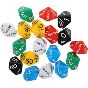 COHEALI Place Value Dice Learning Dice 18pcs Place Value Dice Game Dice Party Board Game Props Plastic Dice Plaything Puzzle Educational Educational Educational Dice Game Props
