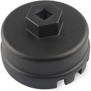 Oil Filter Wrench Removal Tool 64MM 14 Flute, Compatible with Toyota Lexus Scion 1.8L - 2009-2017 Corolla, 2009-2013 Matrix, 2010-2017 Prius/Plug-In/Prime/Prius V, 2011-2017 CT200h, 2008-2014 xD