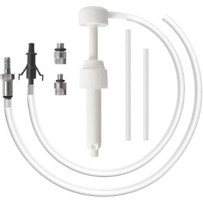 Thorstone Lower Unit Gear Oil Pump for Quart Bottles, Comes with 3rd Hand Adapter, 3/8 Inch Swivel Adapters, 8mm 10mm Adapters, Long Fill Hoses, Transmission and Differential Fluid